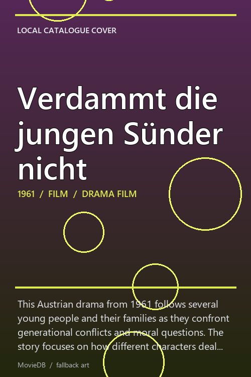 Verdammt die jungen Sünder nicht poster