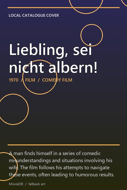 Liebling, sei nicht albern! poster
