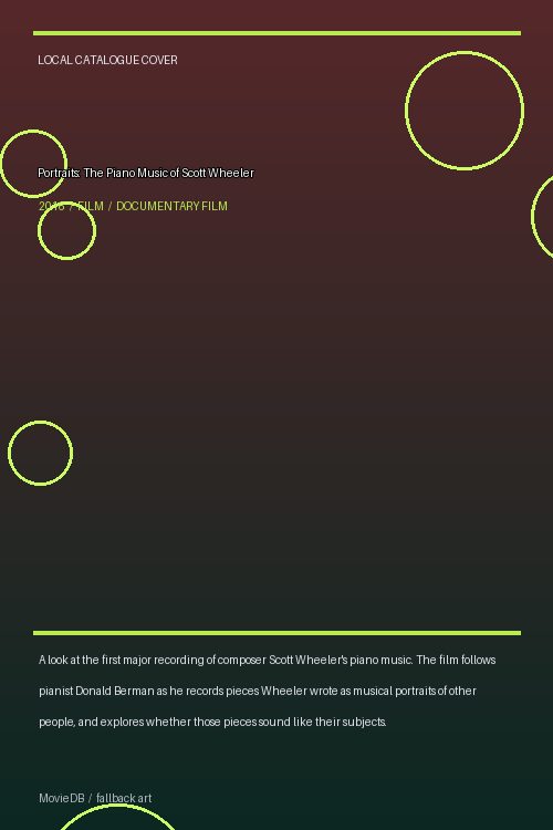 Portraits: The Piano Music of Scott Wheeler poster
