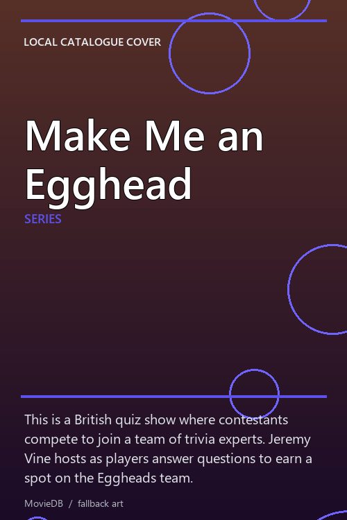 Make Me an Egghead poster