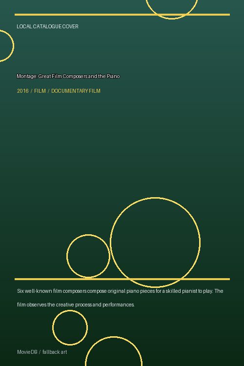 Montage: Great Film Composers and the Piano poster