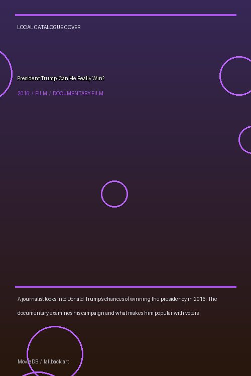 President Trump: Can He Really Win? poster