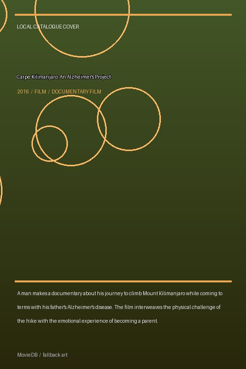 Carpe Kilimanjaro: An Alzheimer's Project poster
