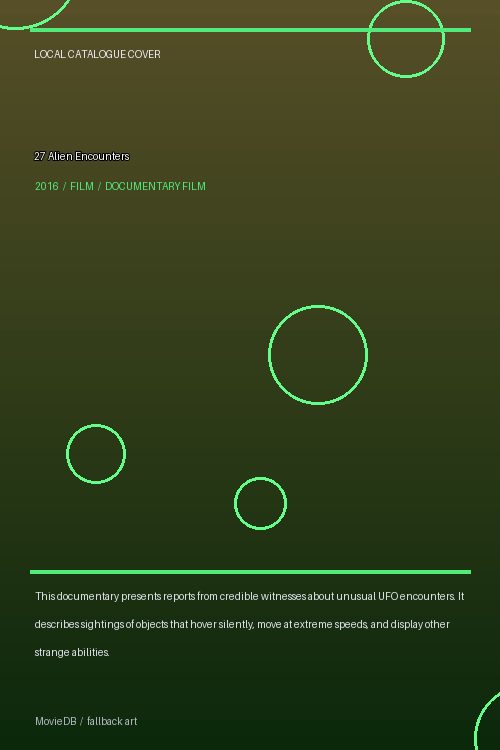 27 Alien Encounters poster