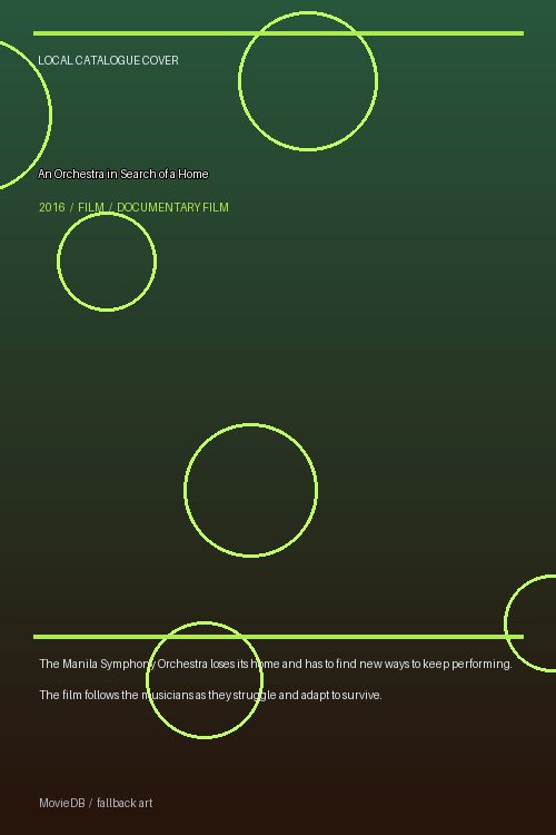 An Orchestra in Search of a Home poster