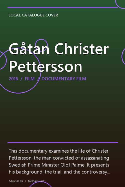 Gåtan Christer Pettersson poster