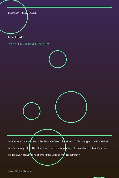 Letter to Codelco poster