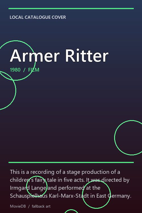 Armer Ritter poster