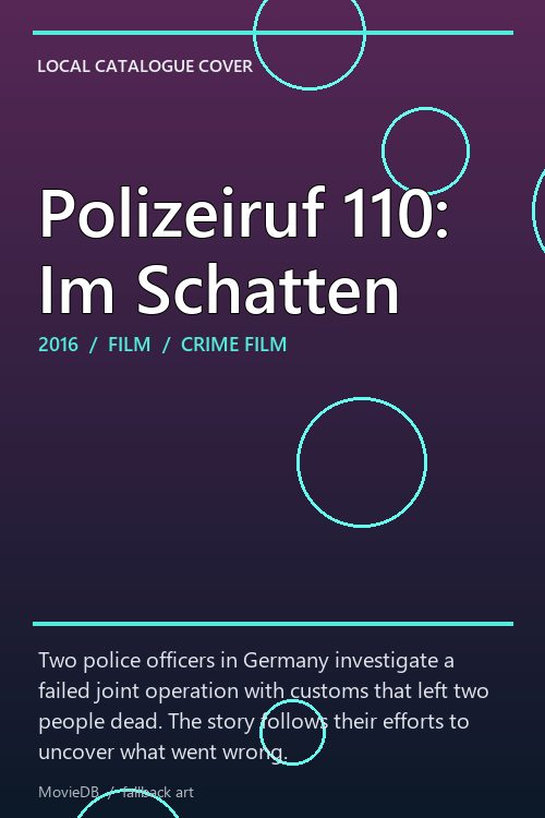 Polizeiruf 110: Im Schatten poster