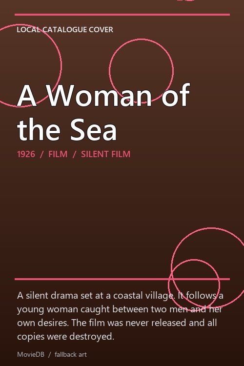 A Woman of the Sea poster