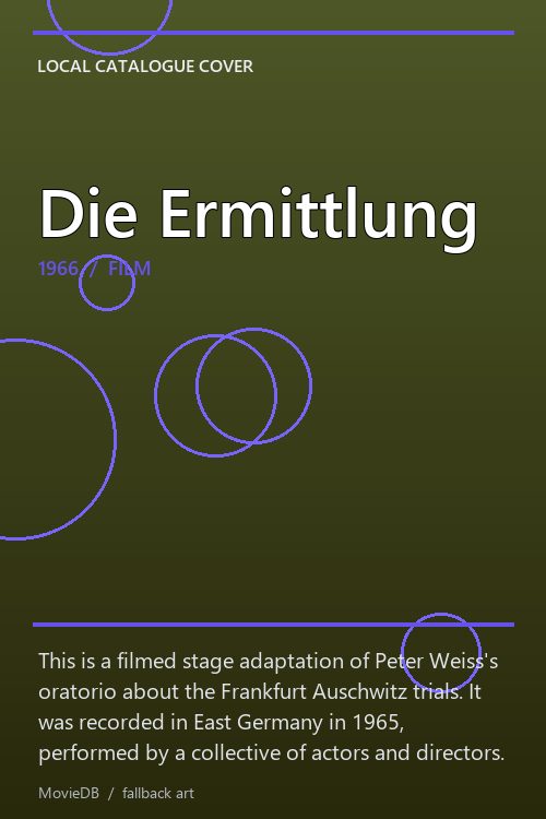 Die Ermittlung poster