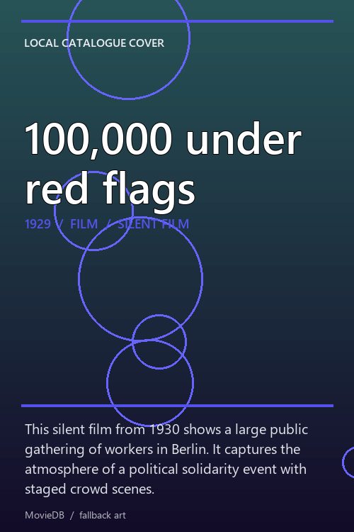 100,000 under red flags poster