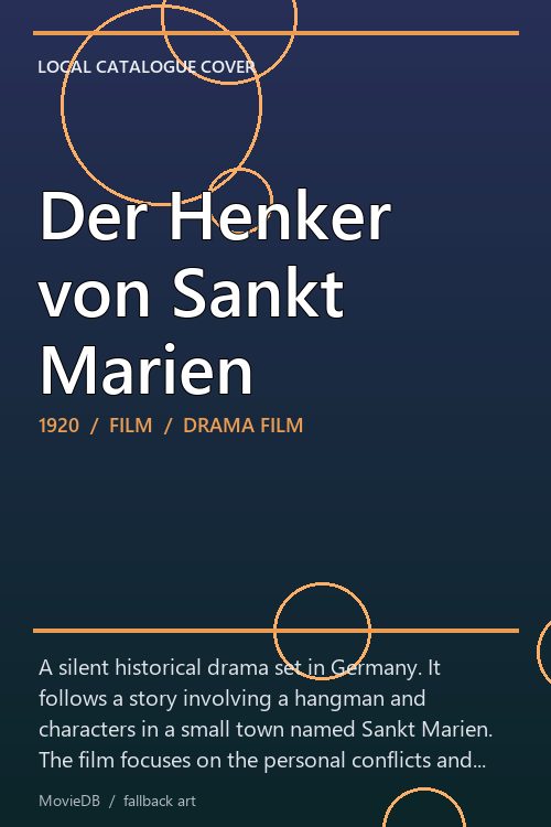 Der Henker von Sankt Marien poster