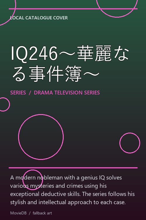 IQ246〜華麗なる事件簿〜 poster