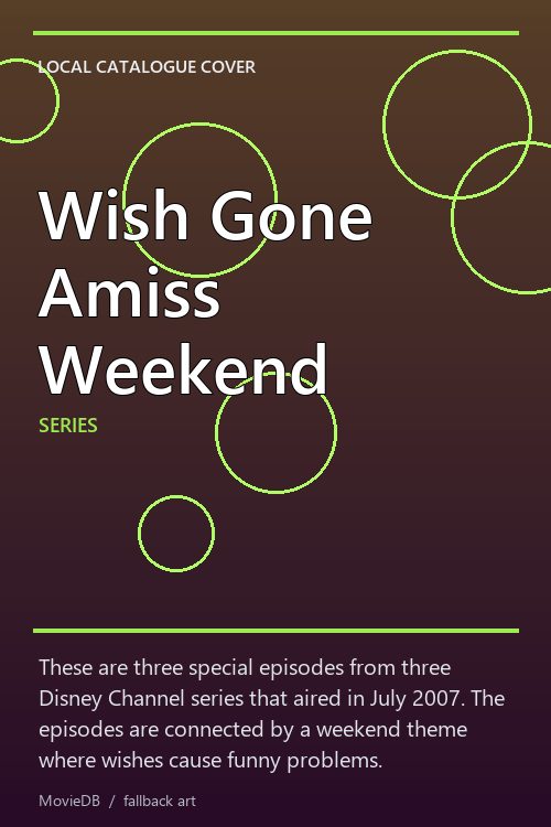 Wish Gone Amiss Weekend poster