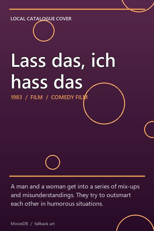 Lass das, ich hass das poster