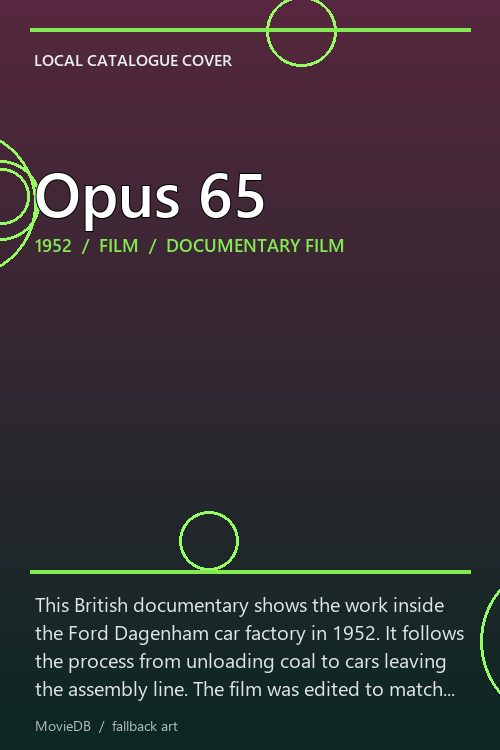 Opus 65 poster