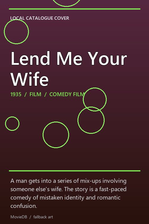 Lend Me Your Wife poster