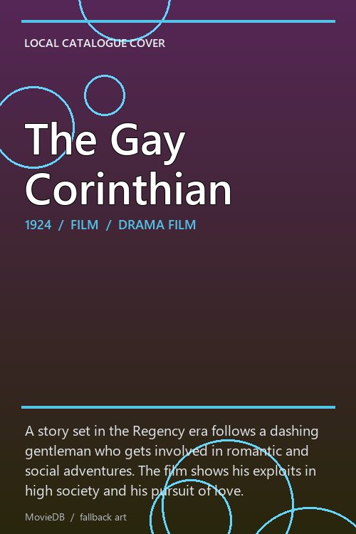The Gay Corinthian poster