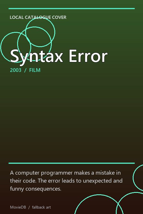 Syntax Error poster