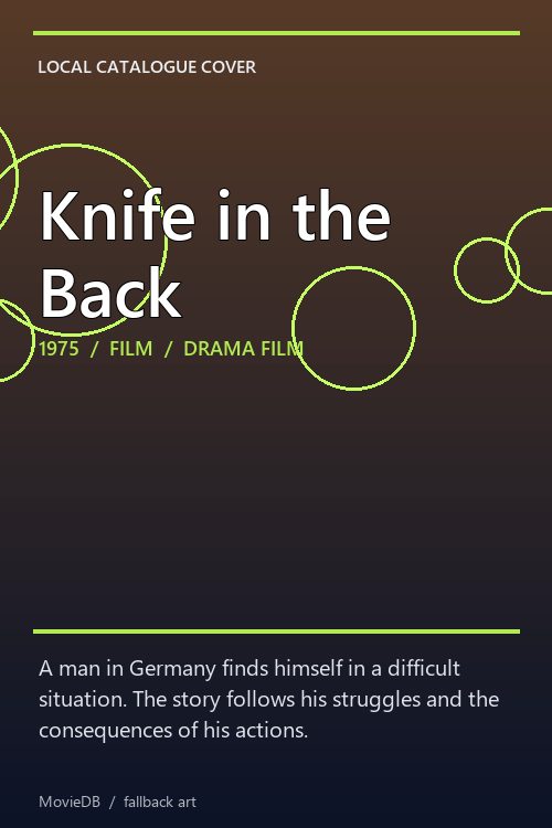 Knife in the Back poster