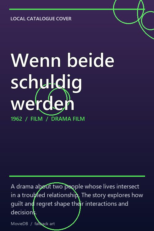 Wenn beide schuldig werden poster