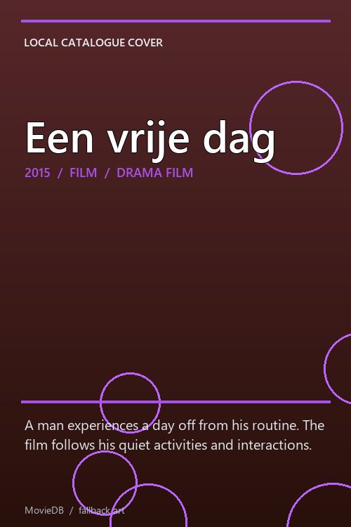 Een vrije dag poster