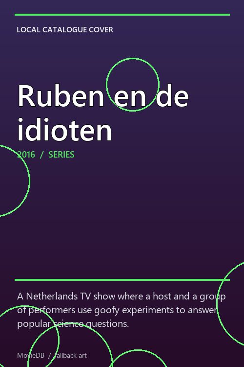 Ruben en de idioten poster