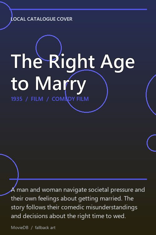 The Right Age to Marry poster