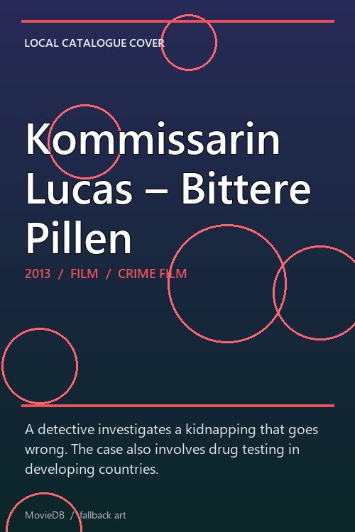 Kommissarin Lucas – Bittere Pillen poster