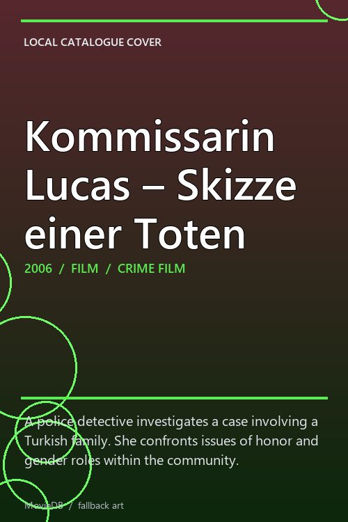 Kommissarin Lucas – Skizze einer Toten poster