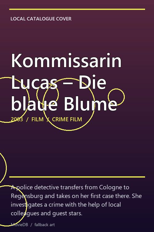Kommissarin Lucas – Die blaue Blume poster