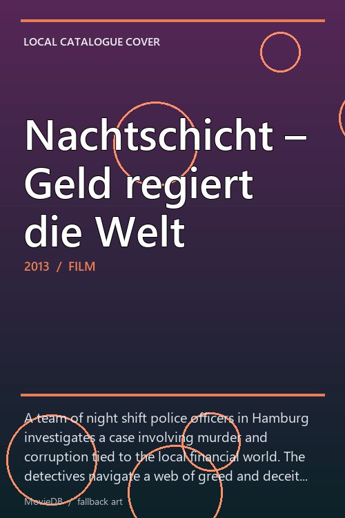 Nachtschicht – Geld regiert die Welt poster