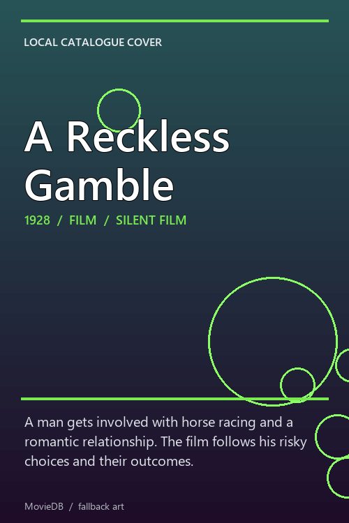 A Reckless Gamble poster