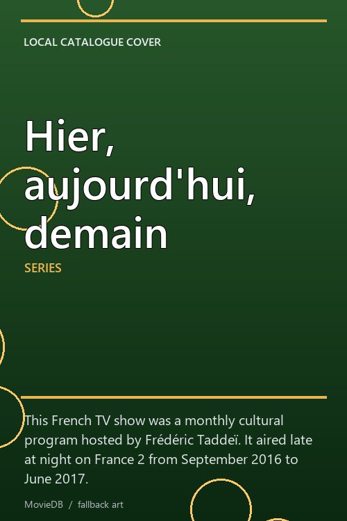 Hier, aujourd'hui, demain poster