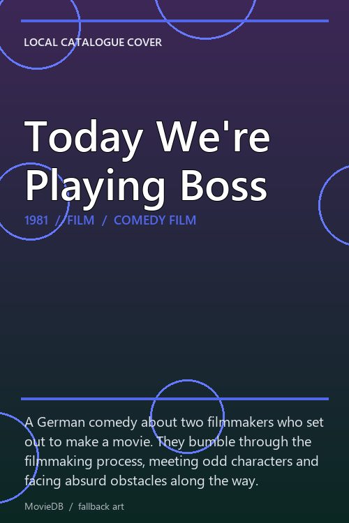 Today We're Playing Boss poster