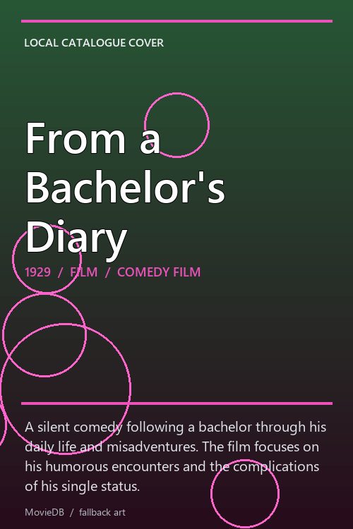From a Bachelor's Diary poster