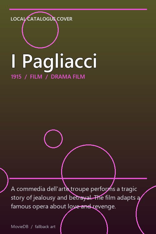 I Pagliacci poster