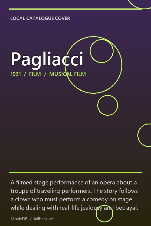 Pagliacci poster