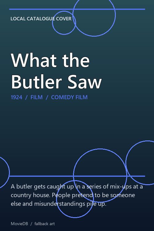 What the Butler Saw poster