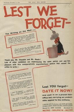 Lest We Forget poster