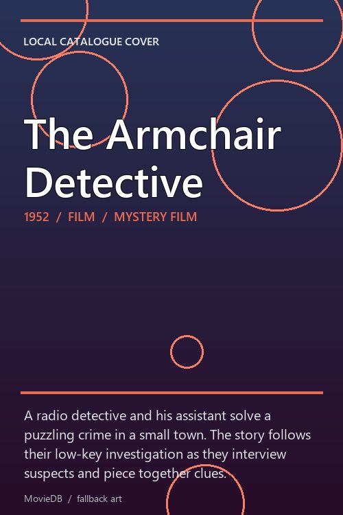 The Armchair Detective poster