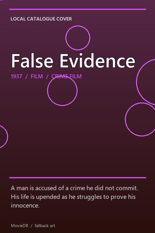 False Evidence poster