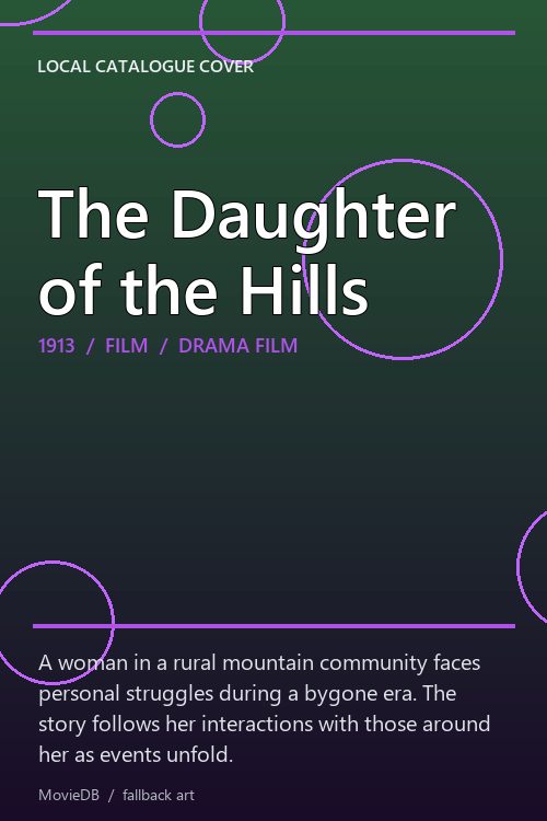 The Daughter of the Hills poster