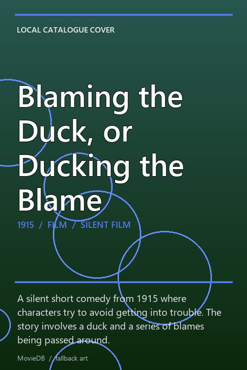 Blaming the Duck, or Ducking the Blame poster