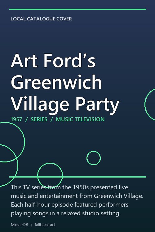 Art Ford’s Greenwich Village Party poster