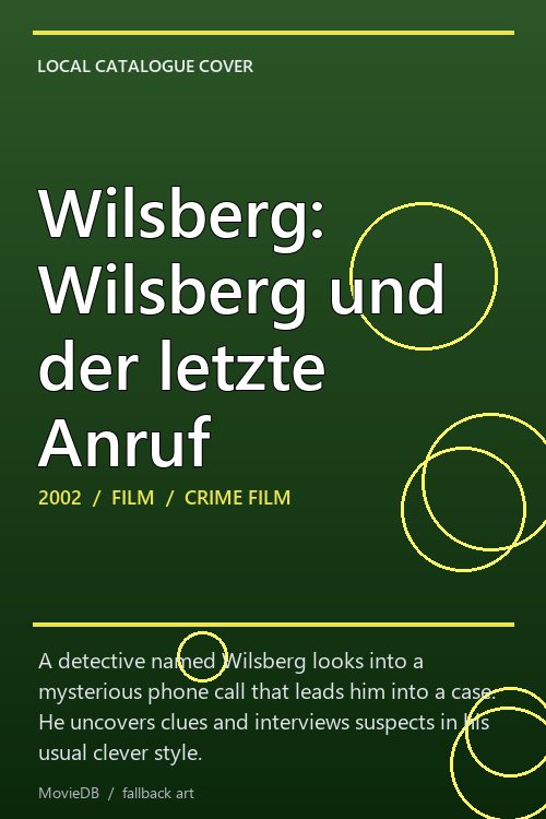 Wilsberg: Wilsberg und der letzte Anruf poster