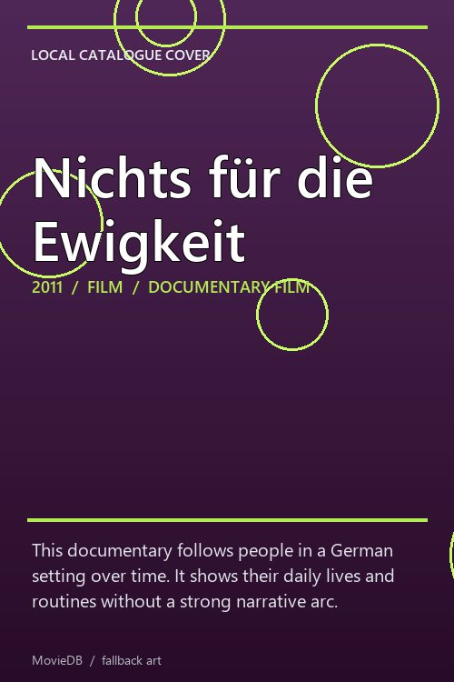 Nichts für die Ewigkeit poster