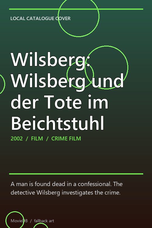 Wilsberg: Wilsberg und der Tote im Beichtstuhl poster