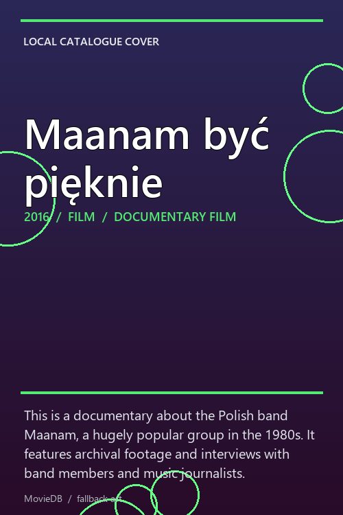 Maanam być pięknie poster